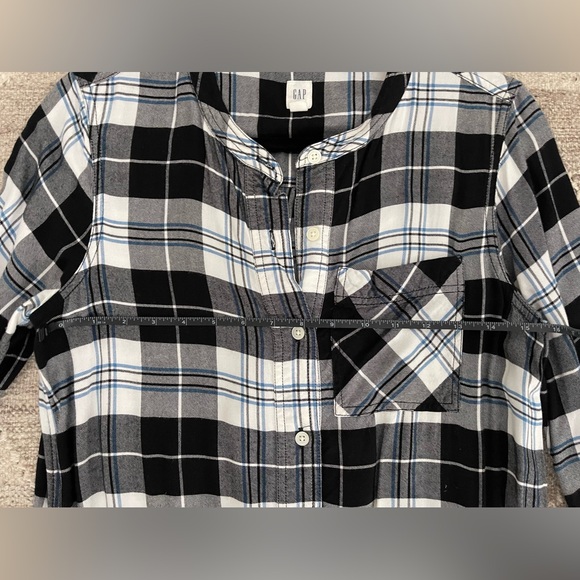 Gap Women’s Shirt Dress, EUC, Size XS, Black White Cotton Flannel - Picture 4 of 6